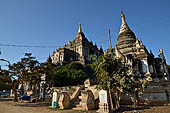 Old Bagan Myanmar. Thatbyinnyu Temple. Ground level view from the northeast showing the Guyogyohpaya, Bagan monument number 1599. 